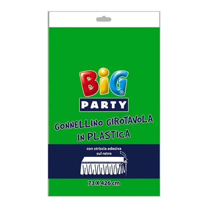 Party Gonnellino Girotavola in Plastica Rosa 73x426cm - BigParty Gonnellino Girotavola in Plastica Rosa 73x426cm - BigParty