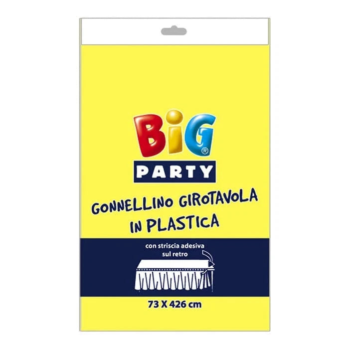 Party Gonnellino Girotavola in Plastica Rosa 73x426cm - BigParty Gonnellino Girotavola in Plastica Rosa 73x426cm - BigParty