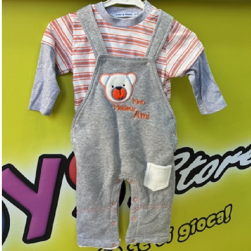 Abbigliamento Completo Baby Salopette con Maglia e Giubbotto