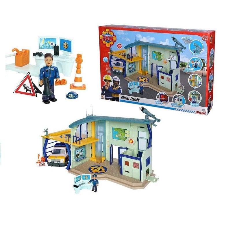 Action figure Sam il Pompiere Stazione di Polizia con Luci e Suoni include Accessori