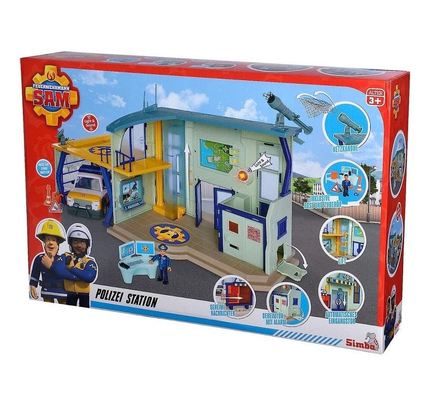 Action figure Sam il Pompiere Stazione di Polizia con Luci e Suoni include Accessori