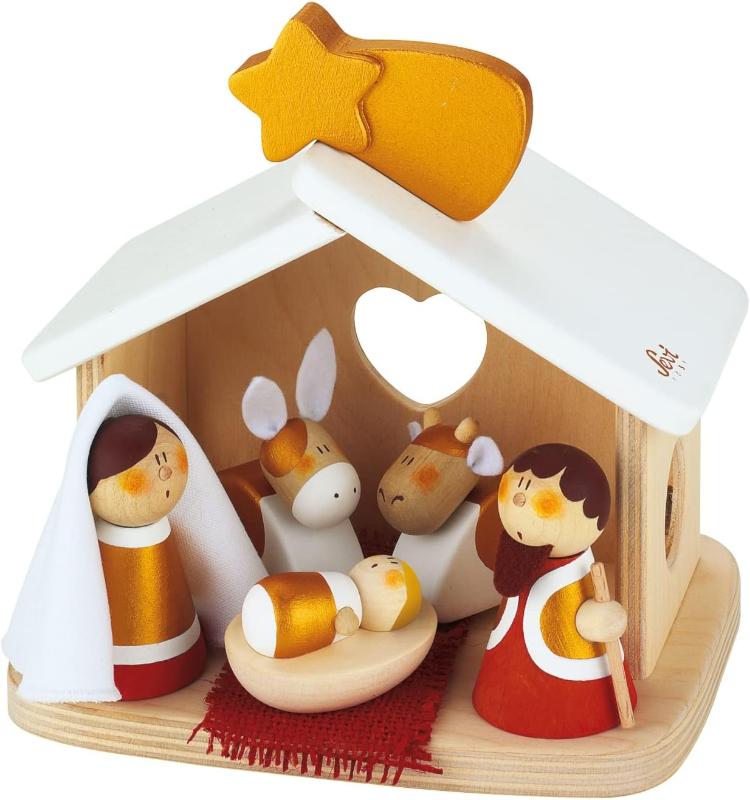 Giocattoli in Legno Scena Natività Presepe in Legno By Trudi - Sevi Scena Natività Presepe in Legno By Trudi - Sevi