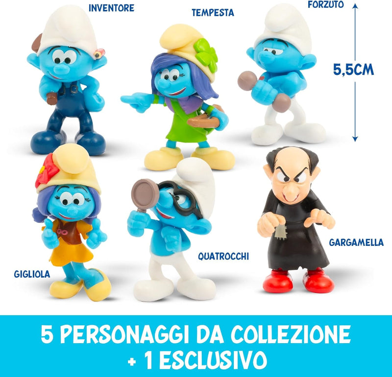 Giochi Preziosi- I Puffi set 6 Personaggi Vs Gargamella