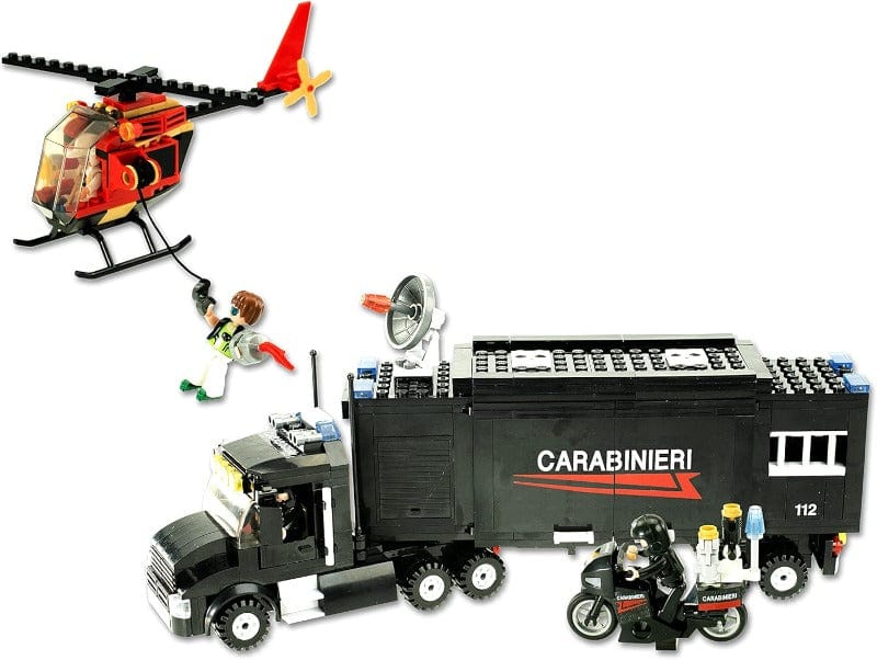 Costruzioni Nice Costruzioni Stazione Operativa Mobile, Mattoncini Compatibili Carabinieri 535 pezzi