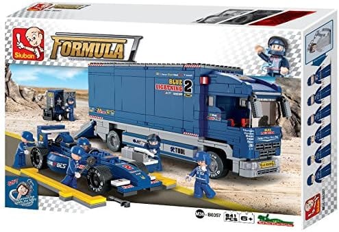 Sluban set Costruzioni Racing Car Truck-Camion con Auto da Corsa 641 pezzi