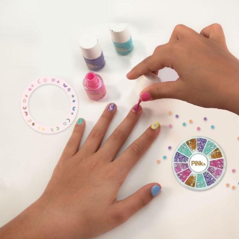 Trousse Pink It Rainbow Nails, set Smalti Arcobaleno per Bambine con accessori - Nice