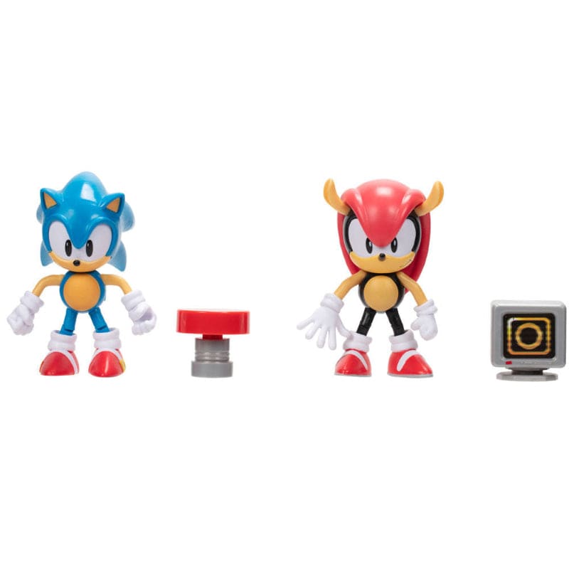 Action Figures Sonic coppia di personaggi da 10 cm Sonic e Mighty Sonic Sonic coppia di personaggi da 10 cm Sonic e Mighty Sonic