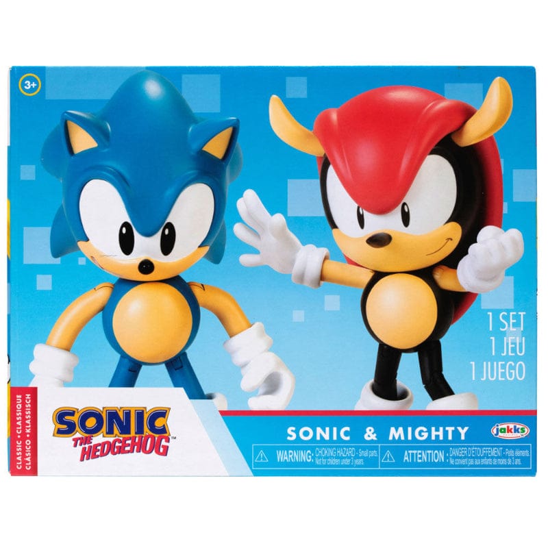 Action Figures Sonic coppia di personaggi da 10 cm Sonic e Mighty Sonic Sonic coppia di personaggi da 10 cm Sonic e Mighty Sonic