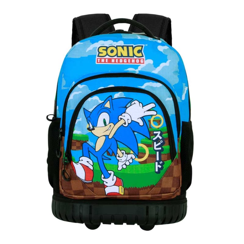 Zaino Trolley Sonic Scuola Elementare e Media 47cm con 3 scomparti Trolley Sonic Scuola Elementare e Media 47cm con 3 scomparti