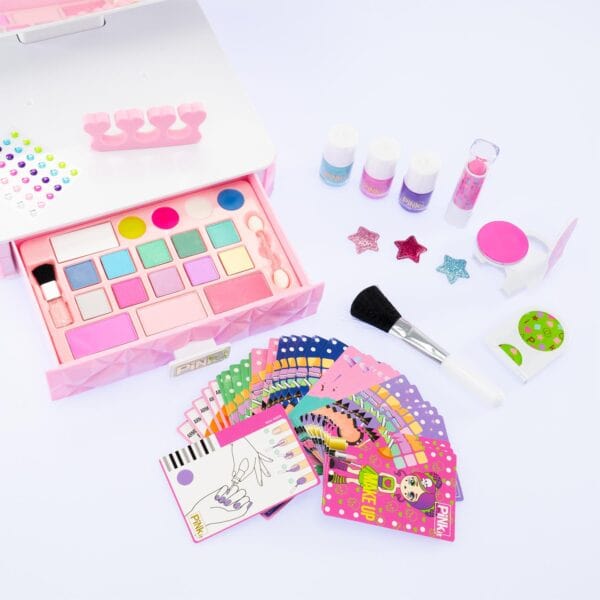 Trousse Pink It Specchiera Interattiva Smart Vanity, Interattiva con Voce Guida e schede Make up Pink It Specchiera Interattiva Smart Vanity, Voce Guida e schede Make up