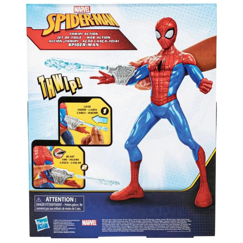 Action figure Spiderman Personaggio Snodabile da 33 cm con funzione Lancia Ragnatele