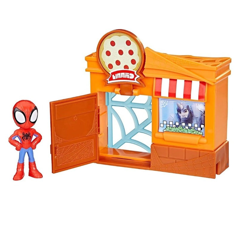 Spiderman Amazing Friends, playset con personaggi Spidey, Miles, Ghost