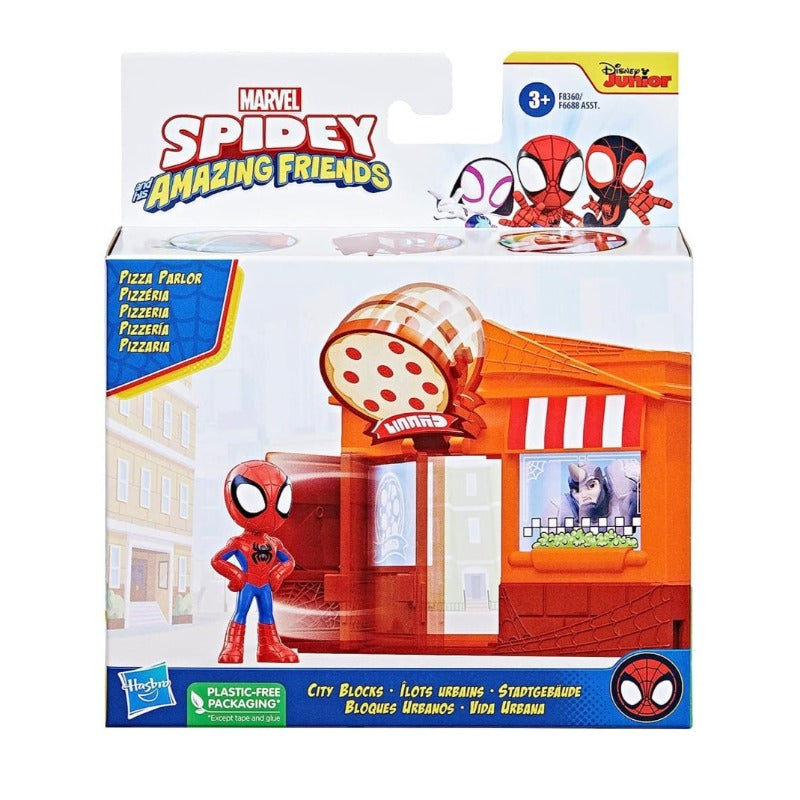 Spiderman Amazing Friends, playset con personaggi Spidey, Miles, Ghost