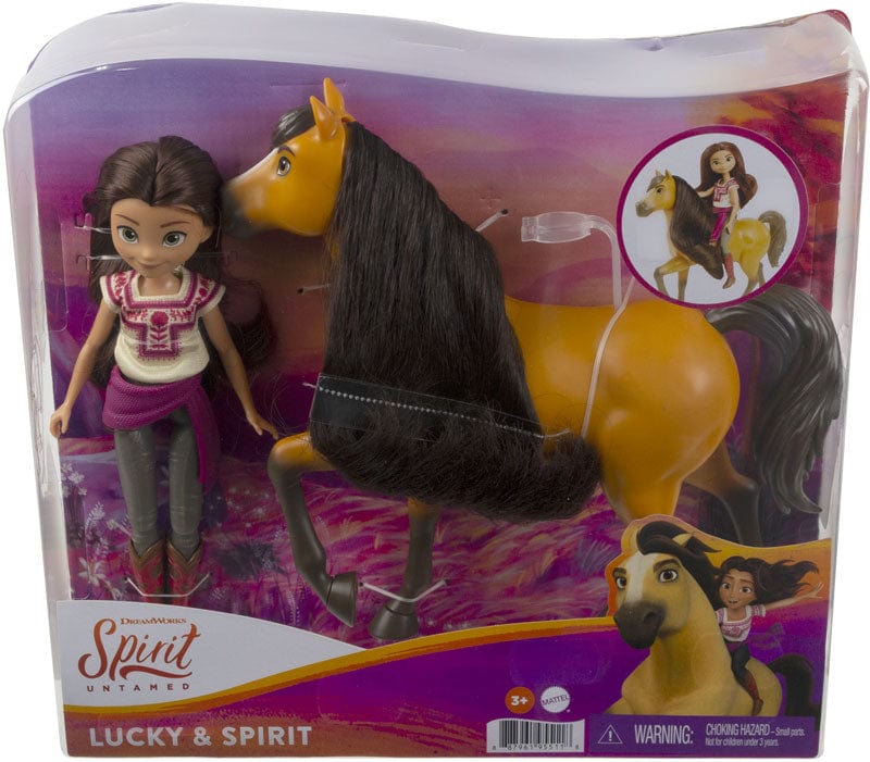 Bambole Spirit Cavallo con Bambola, Lucky e Spirit