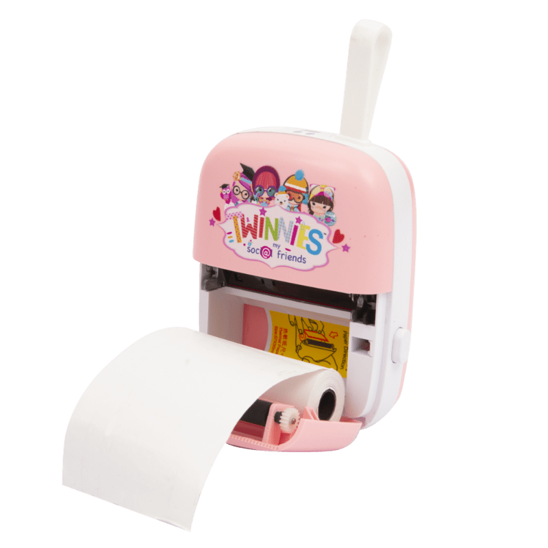 Barbie Giochi Preziosi Twinnies, Mini Stampante per Bambini Barbie Print Cam, Fotocamera Istantanea con Funzione Video e Selfie