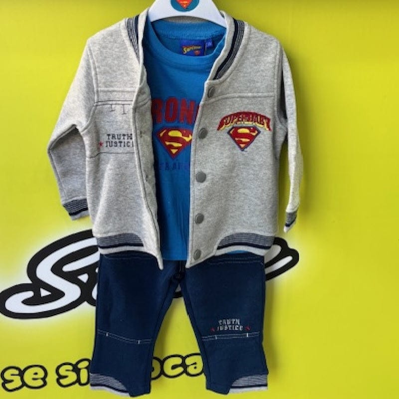 Abbigliamento Superman Baby Completo 3 Pezzi