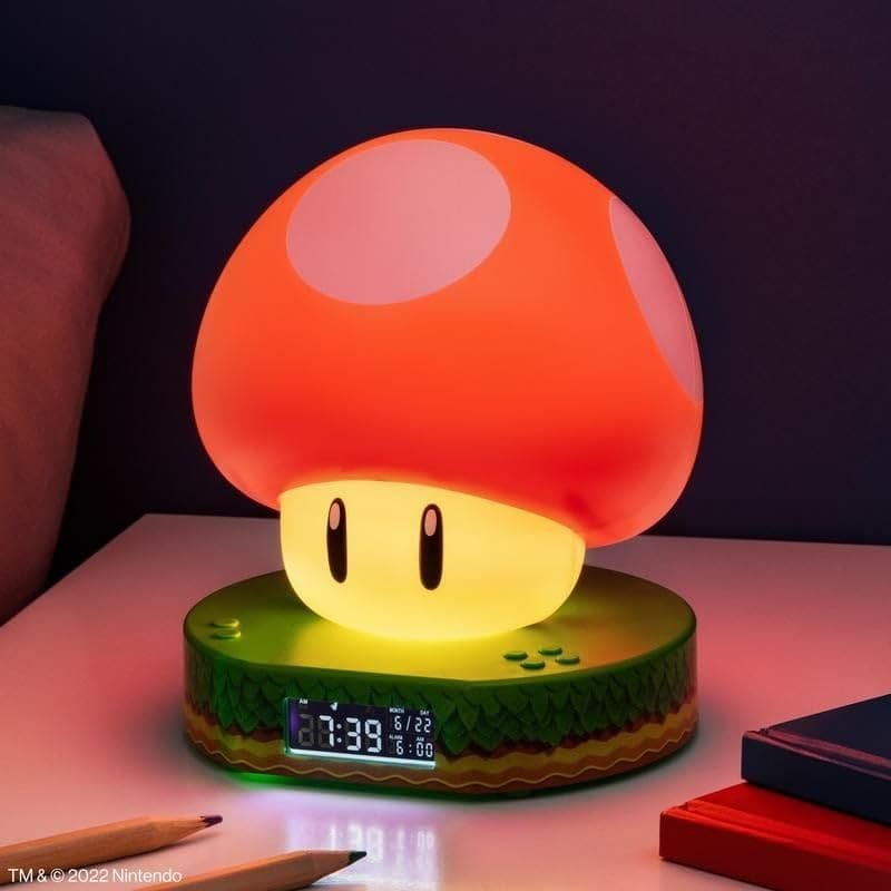 Dispositivi elettronici giocattolo Super Mario Orologio Sveglia con Lampada Fungo - Paladone Super Mario Orologio Sveglia con Lampada Fungo - Paladone