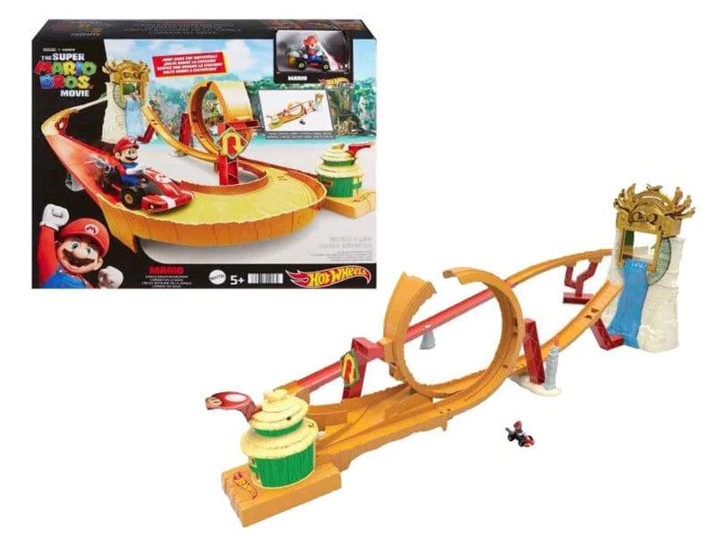 Hot Wheels Hot Wheels Super Mario Bros Corsa nella Giungla di Kong, grande Pista con Veicolo HMK49 Hot Wheels Super Mario Bros Corsa nella Giungla di Kong, grande Pista 