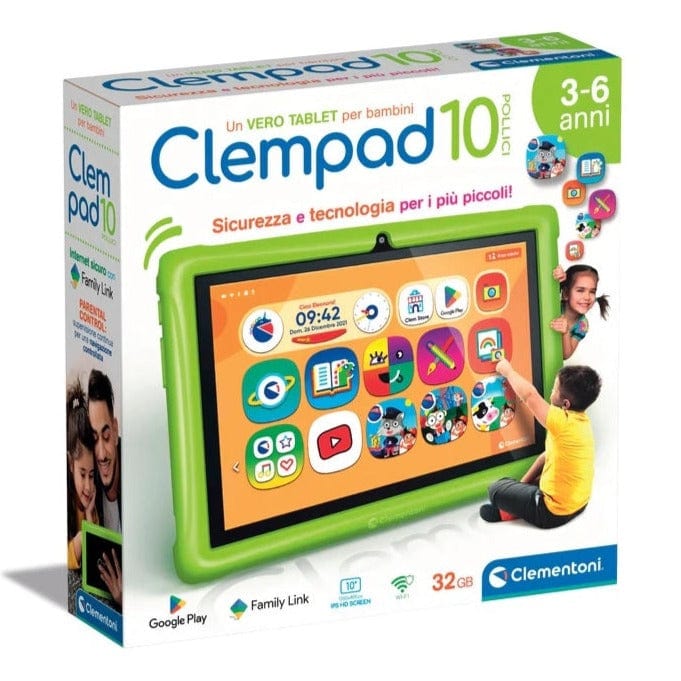 Tablet per Bambini Clementoni Clempad, Tablet 10 Pollici per Bambini 3-6Anni Lisciani-Mio Tab XL 2022, Tablet con Schermo 10 Pollici, 32 GB