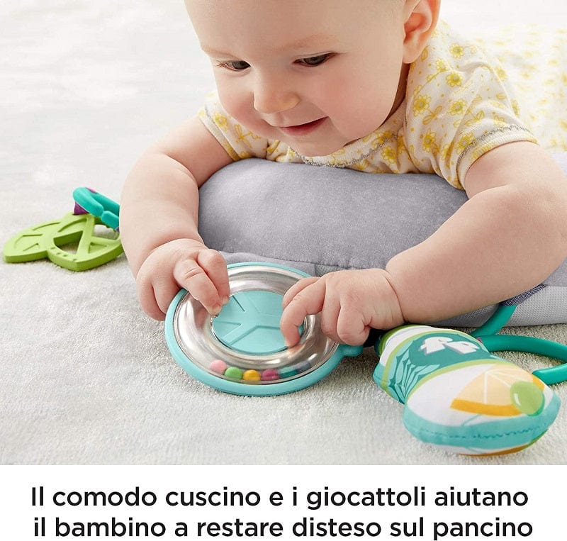 Fisher-Price Tappetino del Panda, Tappeto Neonati con Sonagli e massaggiagengive Fisher-Price Tappetino per Neonati con Sonagli e massaggiagengive