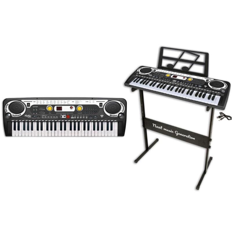 strumenti musicali Tastiera Elettronica Digitale 54 Tasti Wireless con Gambe e Alimentatore - MeMe Music