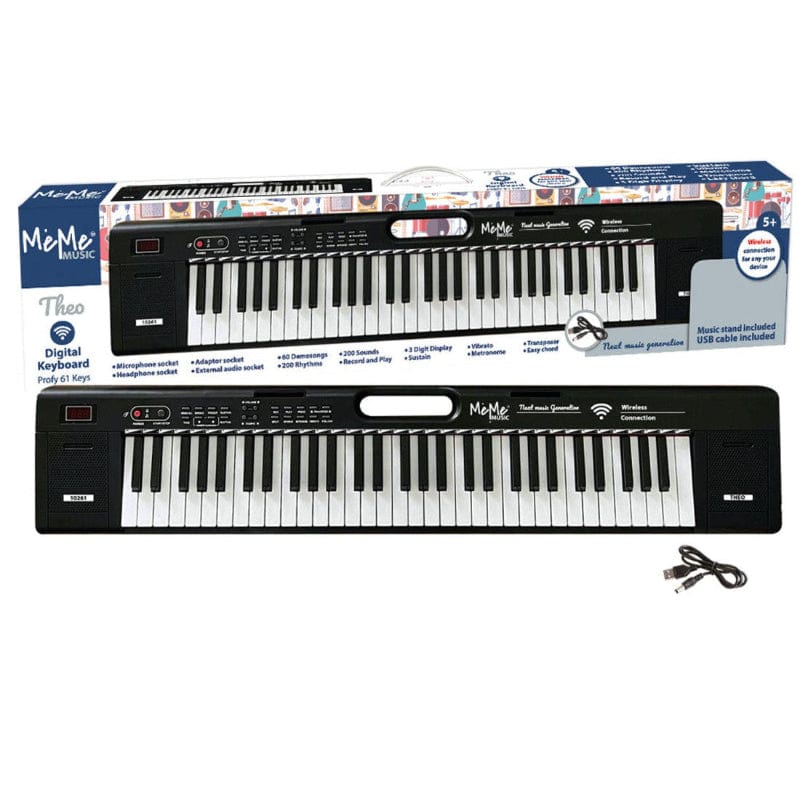 strumenti musicali Tastiera Digitale Professionale 61 Tasti Wireless New Theo Tastiera Digitale Professionale 61 Tasti Wireless New Theo