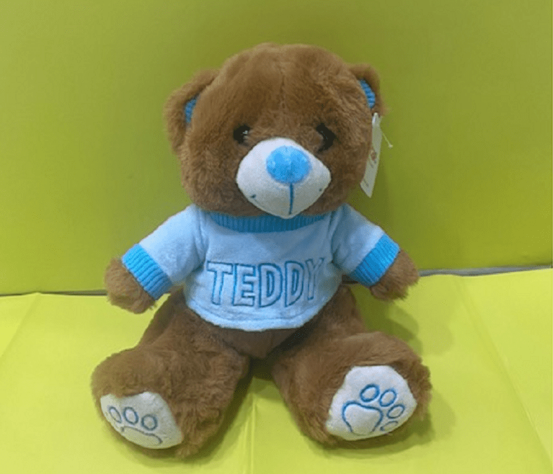 Peluche Orsetto Teddy Seduto da 23cm con Maglietta The Toys Store
