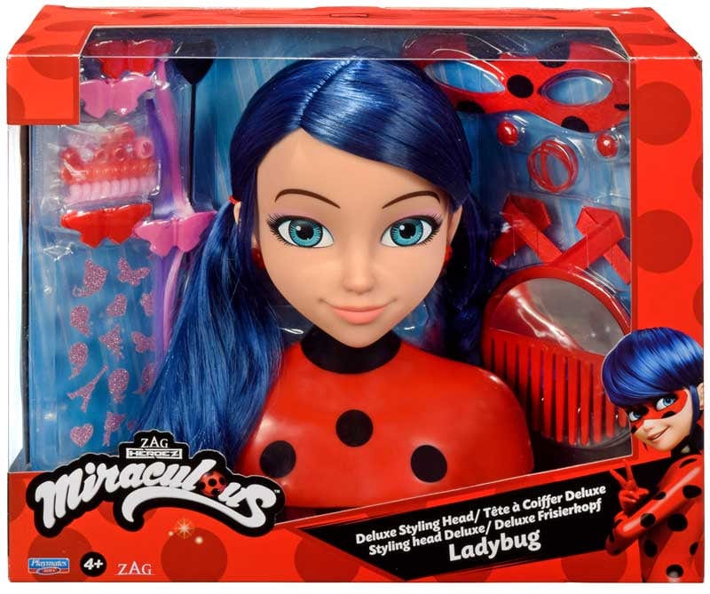 Bambole Testa da pettinare Miraculous Ladybug con 30 Accessori