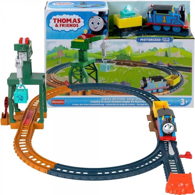 Treni e set di treni giocattolo Il Trenino Thomas pista Motorizzata Cranky la Gru di Carico