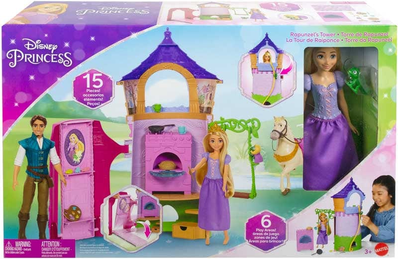 Bambole, playset e giocattoli Disney Princess Playset Torre di Rapunzel con Bambola