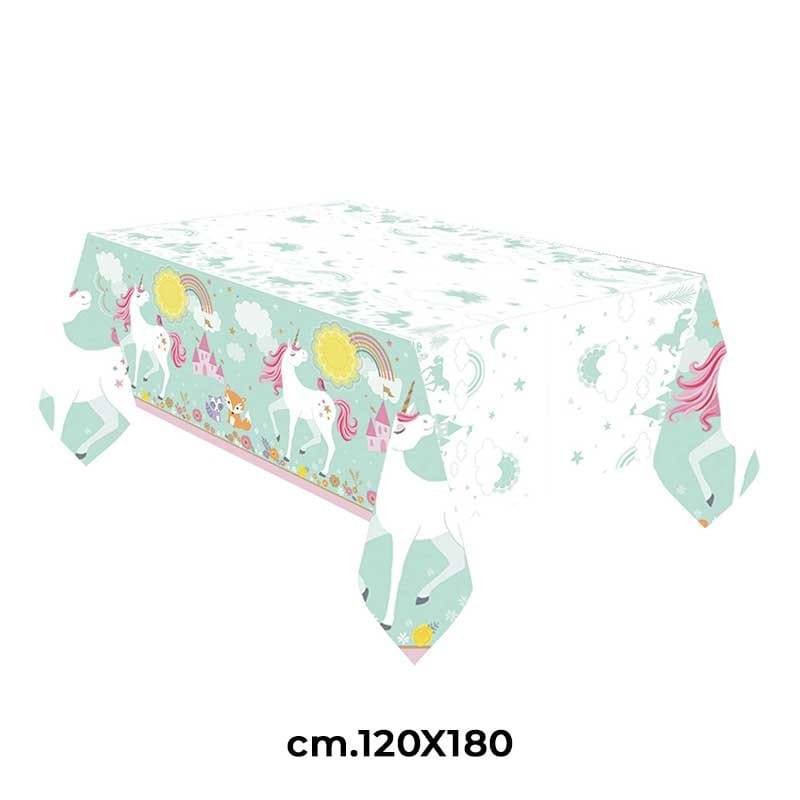 Party Tovaglia Unicorno in Plastica 120x180 Tovaglia Unicorno in Plastica 120x180