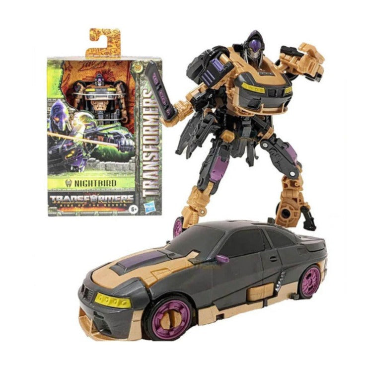 Action figure Transformers Rise of the Beasts Deluxe Class Nightbird Transformers Generations Deluxe, War For Cybertron Transmutate, Action Figures 