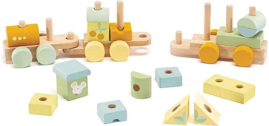 Costruzioni giocattolo Il mio Primo Trenino in Legno per Bambini con costruzioni in legno - Sevi Il mio Primo Trenino in Legno per Bambini con costruzioni in legno - Sevi