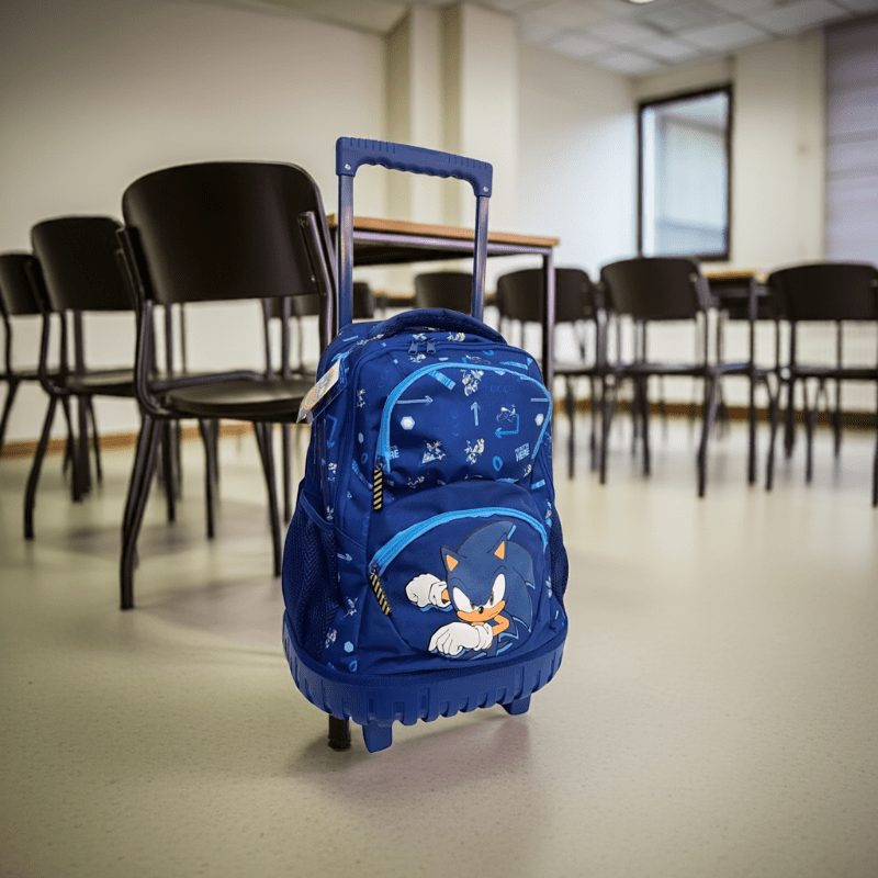 Zaino Trolley Sonic Scuola Elementare e Media 49 cm con 4 scomparti Trolley Sonic Scuola Elementare e Media 49 cm con 4 scomparti