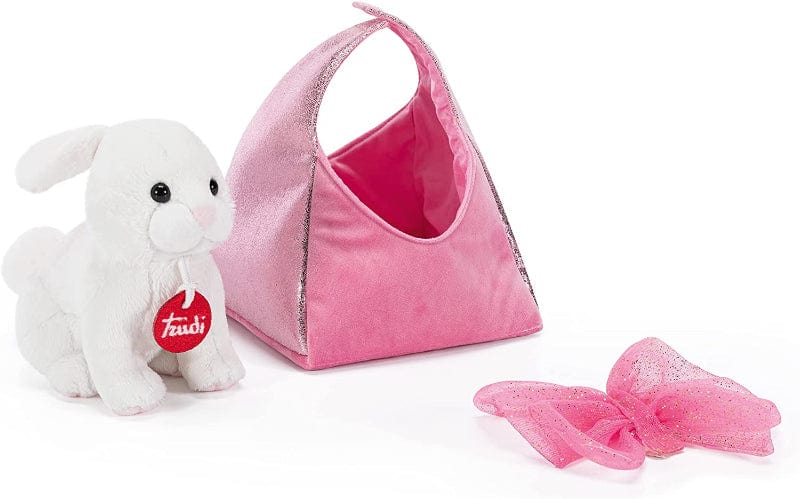 peluche Trudi Peluche Coniglietto in Borsetta con Fiocco Staccabile per Bambina Trudi Peluche Coniglietto in Borsetta con Fiocco Staccabile per Bambina