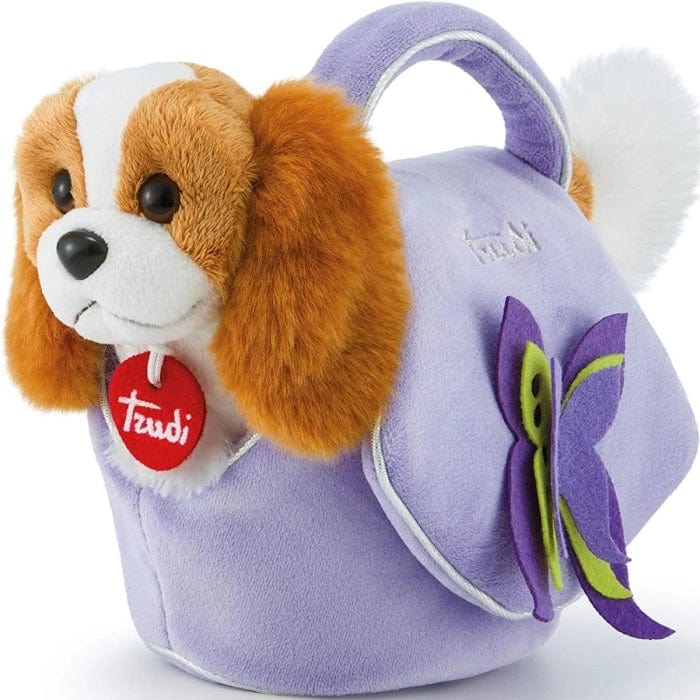 Peluche Trudi Peluche Cagnolino in Borsetta Lilla