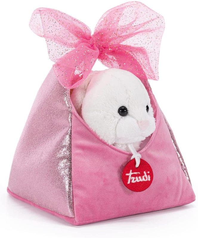 peluche Trudi Peluche Coniglietto in Borsetta con Fiocco Staccabile per Bambina Trudi Peluche Coniglietto in Borsetta con Fiocco Staccabile per Bambina