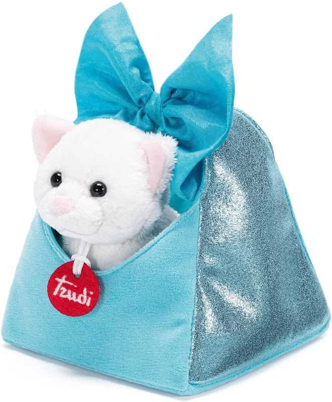 peluche Trudi Peluche Gattino in Borsetta con Fiocco Staccabile per Bambina Trudi Peluche Gattino in Borsetta con Fiocco Staccabile per Bambina