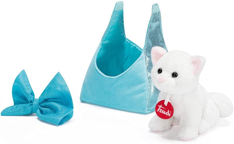 peluche Trudi Peluche Gattino in Borsetta con Fiocco Staccabile per Bambina Trudi Peluche Gattino in Borsetta con Fiocco Staccabile per Bambina