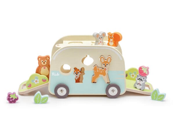 Giocattoli Infanzia Trudi Roulotte Bosco, Gioco in legno per bambini +12Mesi Trudi Roulotte Bosco, Gioco in legno per bambini +12Mesi