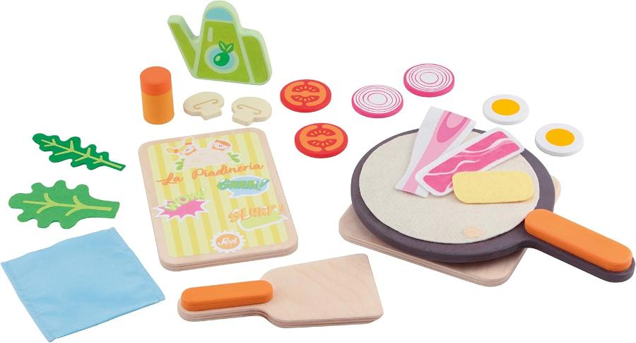 Giocattoli in Legno Sevi Set Piadina in Legno, Cibo e Accessori Cucina Giocattolo 24 Pezzi - Trudi Sevi Set Piadina in Legno, Cibo e Accessori Cucina Giocattolo 24 Pezzi - Trudi