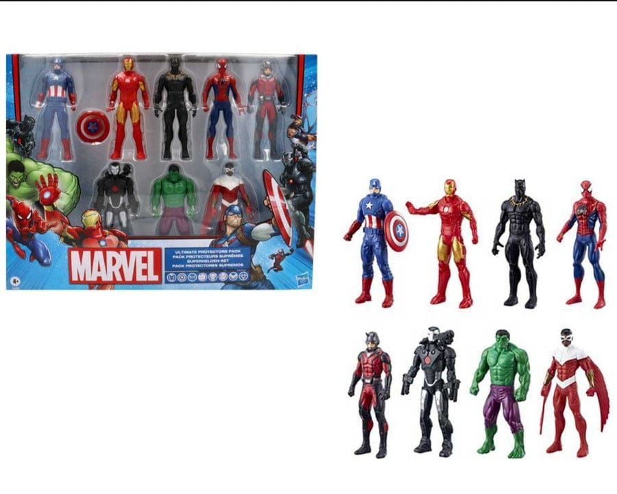 Bambole, playset e giocattoli Marvel Avengers, Set Collezione da 8 Personaggi Spiderman Amazing Friends, Hulk Spacca Tutto 