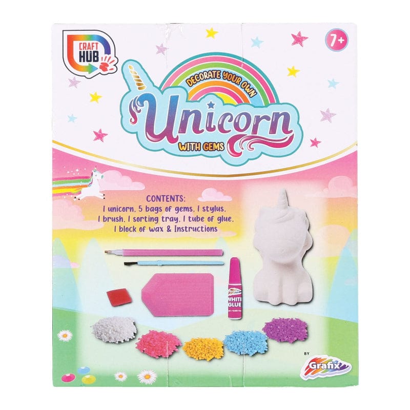 Colora e Decora Unicorno da decorare con perline 3D - Grafix Unicorno da decorare con perline 3D - Grafix