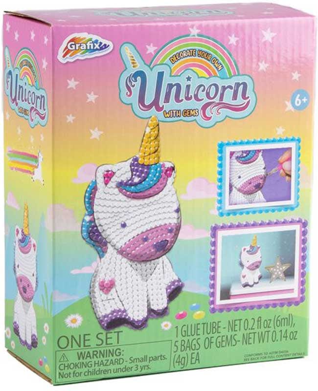 Colora e Decora Unicorno da decorare con perline 3D - Grafix Unicorno da decorare con perline 3D - Grafix