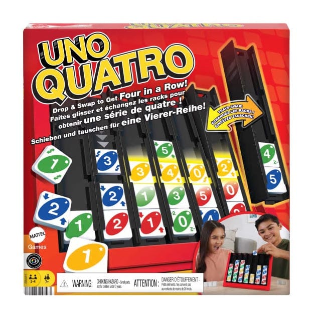 carte da gioco Uno Quattro gioco di società per tutta la famiglia e serate con gli amici - Mattel Uno Quattro gioco di società per tutta la famiglia e serate con gli amici - Mattel