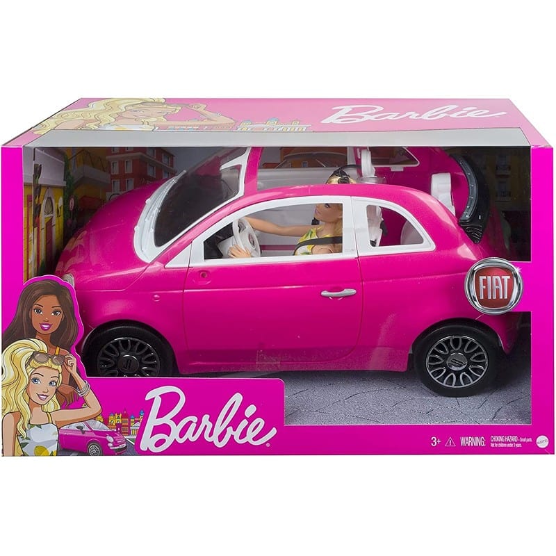 Bambole, playset e giocattoli Barbie Fiat 500, Bambola con Veicolo Cabrio