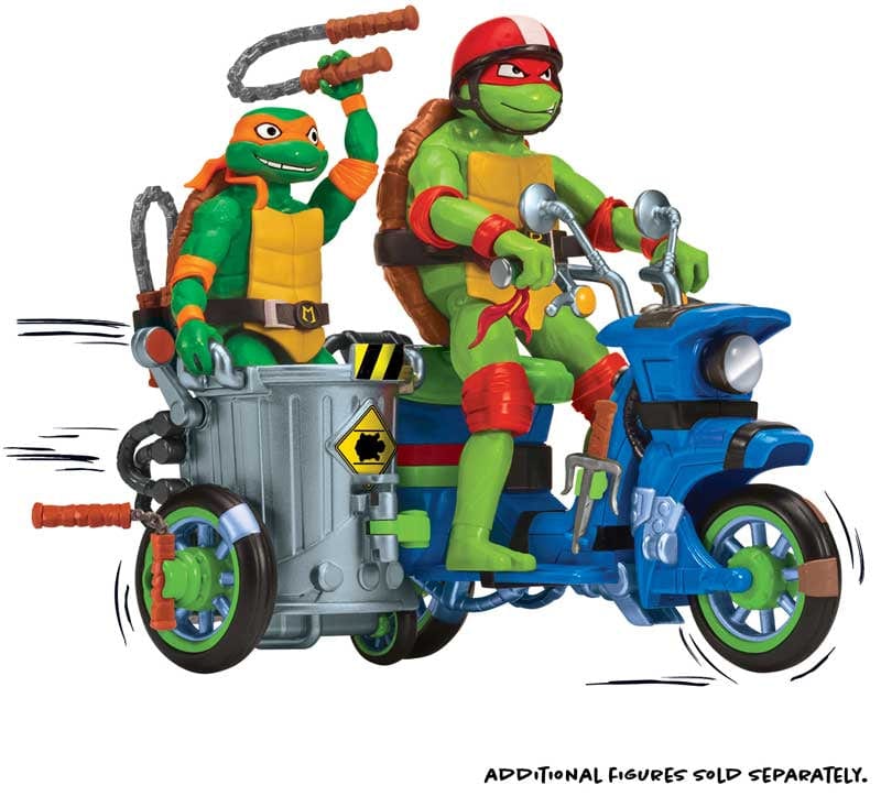 Action Figures Tartarughe Ninja Battle Cycle, Veicolo con personaggio Raffaello