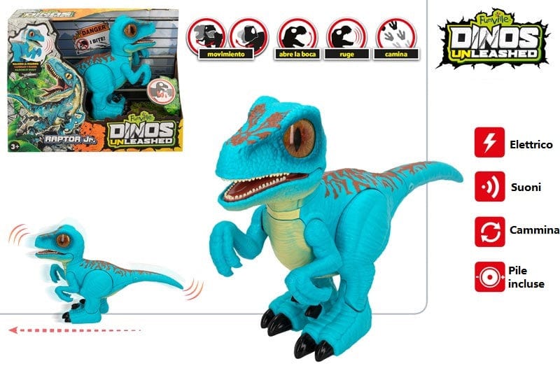 dinosauri Velociraptor Junior, Dinosauro Interattivo per Bambini