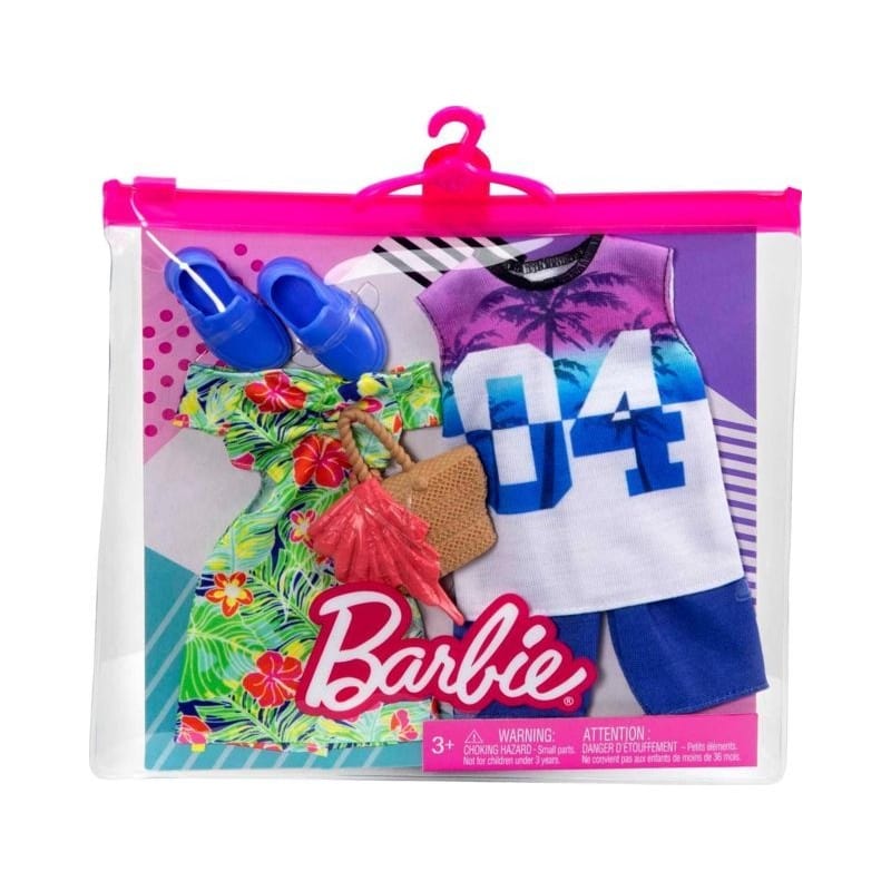 Bambole Barbie Look Completo, Set 2 Vestiti per Bambole Barbie e Ken con Accessori Barbie Look Completo, Set 2 Vestiti per Bambole Barbie e Ken con Accessori