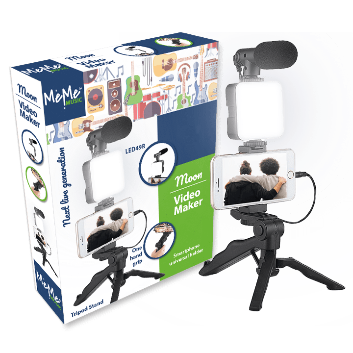strumenti musicali Video Maker con Supporto, set Vlogger per Smartphone, Fotocamere e Videocamere - MeMe Music Video Maker con Supporto, set Vlogger per Smartphone, Fotocamere e Videocamere